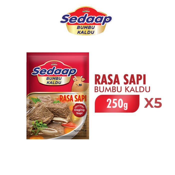 

DISKON Sedaap Bumbu Kaldu Sapi Penyedap Rasa 250g x5 READY STOCK