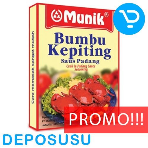 

Stok Baru MUNIK Bumbu KEPITING SAUS PADANG 180g Crab In Padang Sauce Seasoning