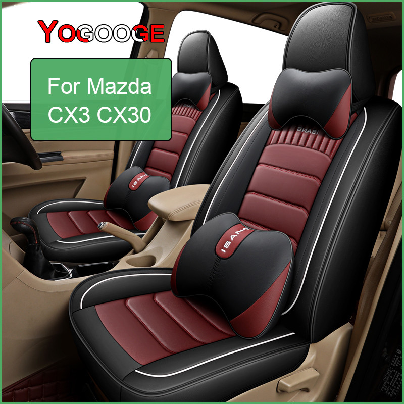 YOGOOGE Car Seat Cover For Mazda CX3 CX30 Auto Accessories Interior