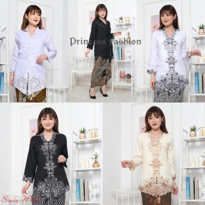 Atasan Kebaya Encim Senada Muslim Lengan Panjang