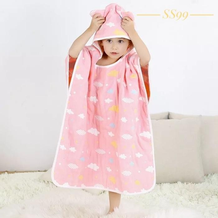 

Handuk Jubah Mandi Bayi HOODIE TOWEL BABY Jubah Kasa 6 Lapis Berkerud