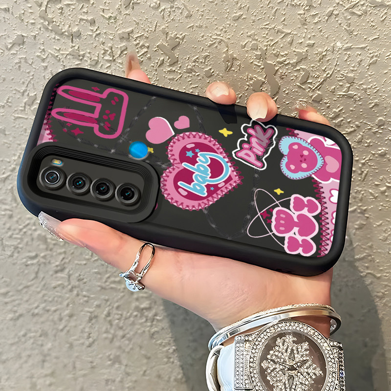 Casing Hp Untuk Xiaomi Redmi Note 8 Redmi Note 8T Redmi Note 8 Pro Case Kelinci merah jambu Softcase