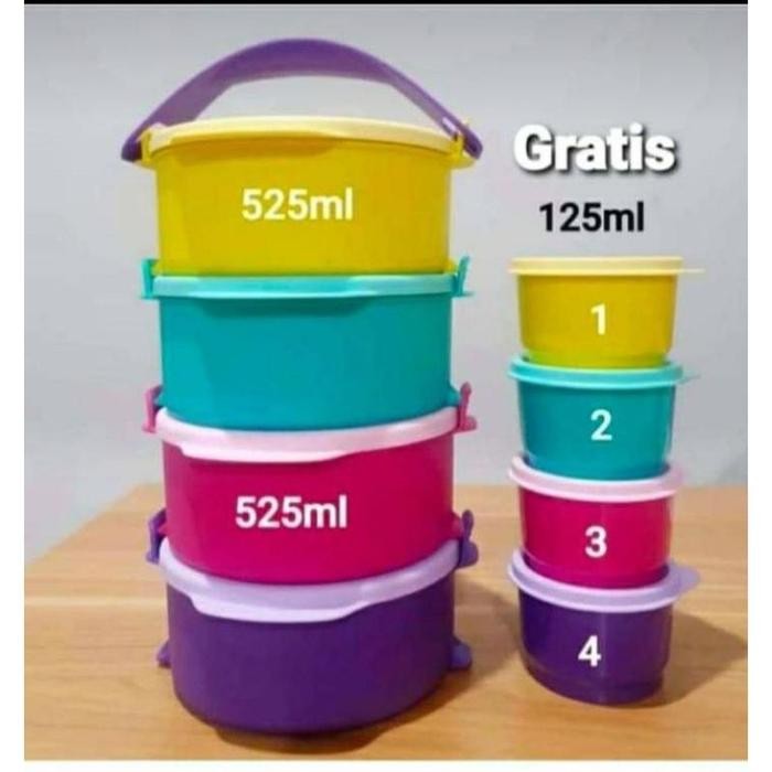 Small Ctg Round Rantang Susun Tupperware Murah