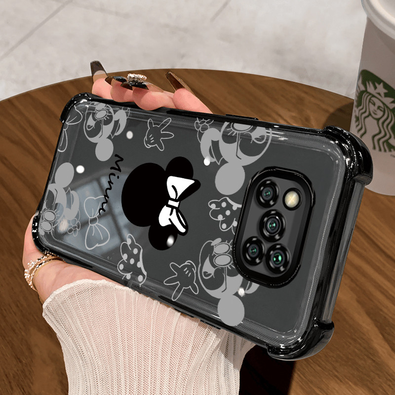 Casing Hp untuk Xiaomi POCO X3 POCO X3 NFC POCO X3 Pro Case Mickey Minimalis Kasing Pencegahan jatuh