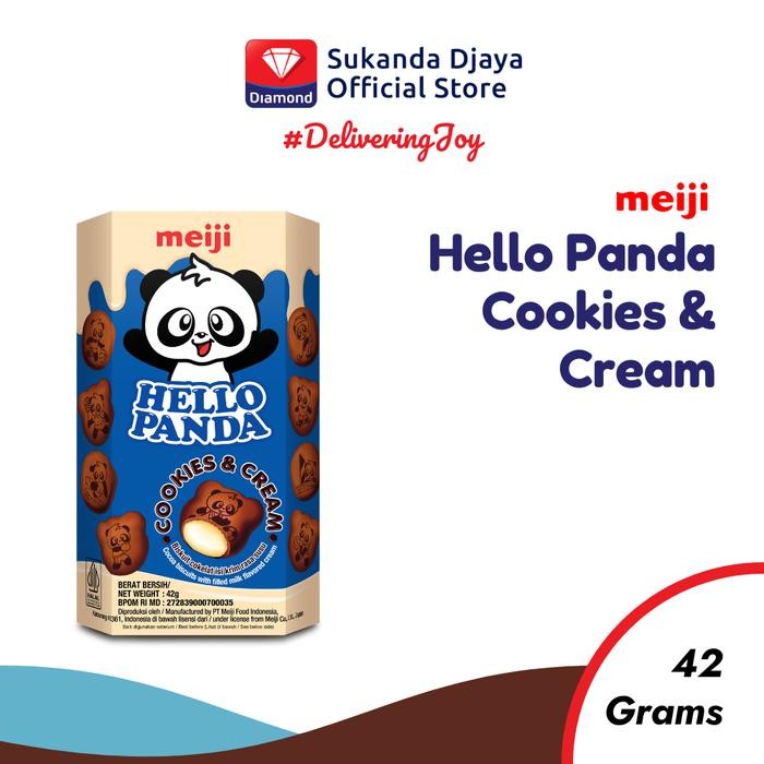

Meiji Hello Panda Biskuit Cookies & Cream Snack Ringan 42 Gr