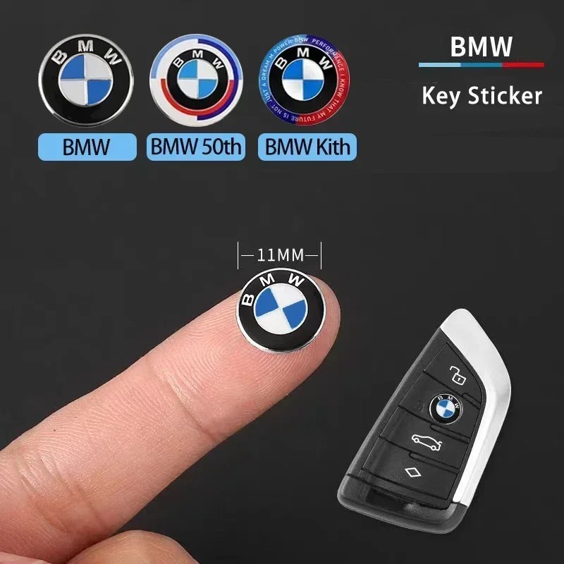 IMPORT 11/14mm Car Key Emblem Stickers Auto Keyhole Logo Decals For BMW 50th Kith GT G30 G20 G05 G11