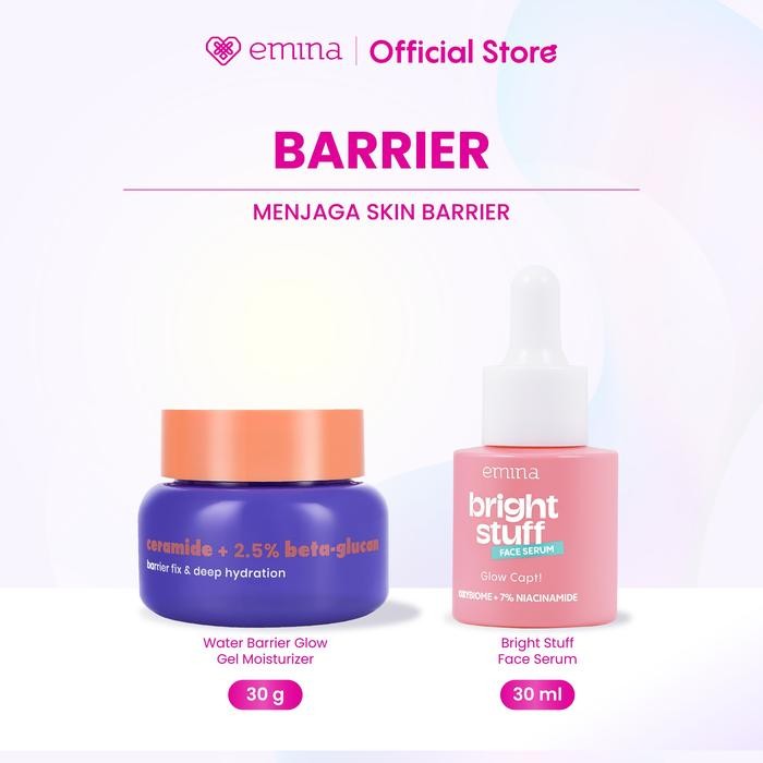 Pilihan- Emina 2 Pcs Skincare Paket Moisturizer + Serum - Brightening Moisturizer Gel + Serum