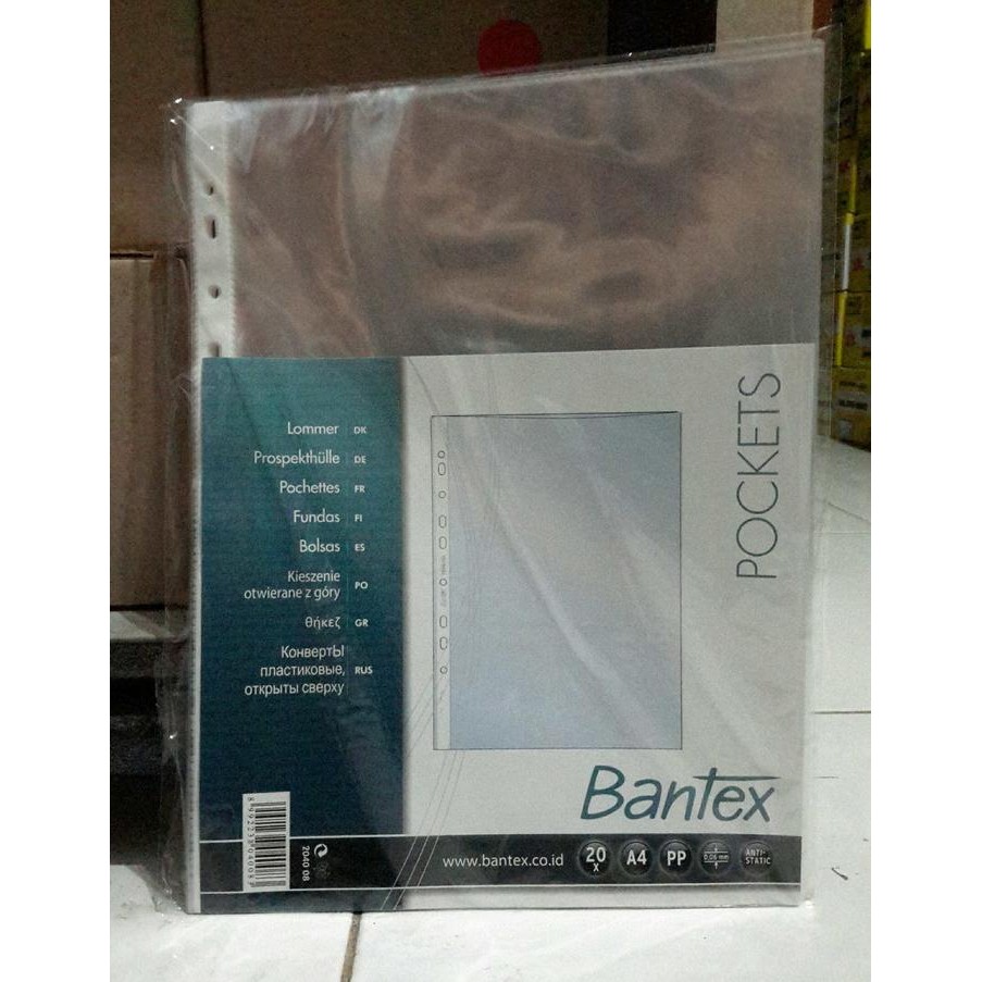OJ Bantex sheet protector / pp pocket A4