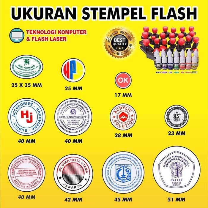 

Gagang Stempel Flash Kotak Ukuran Diameter 43X67Mm