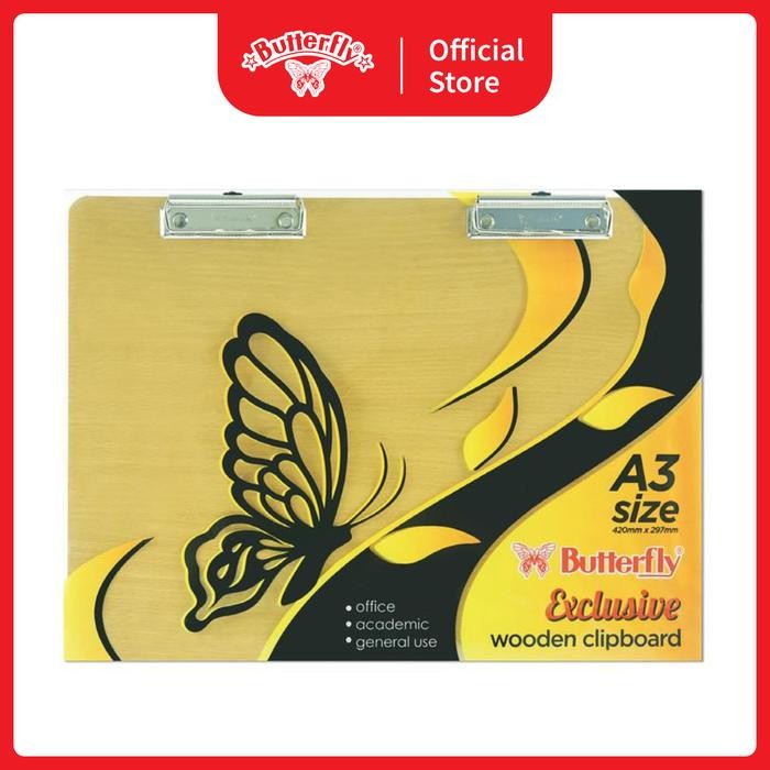 

New Clipboard A3 Wooden Butterfly