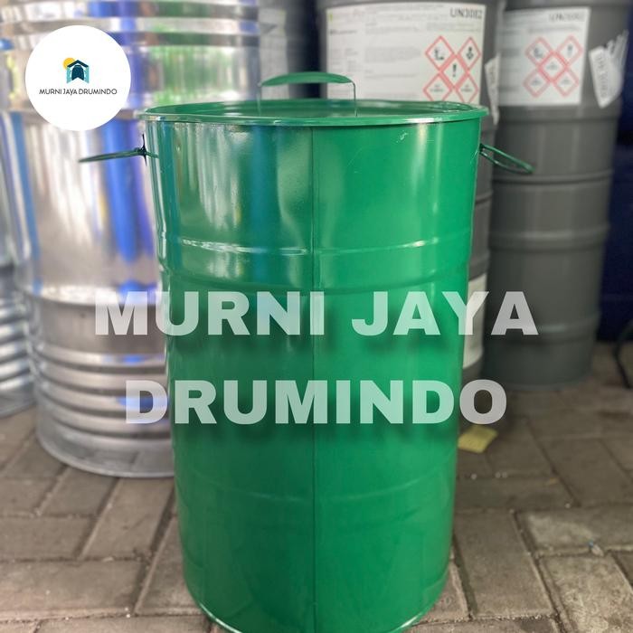 DISKON Tong sampah / drum sampah / drum besi bekas plus tutup 50 liter READY STOCK