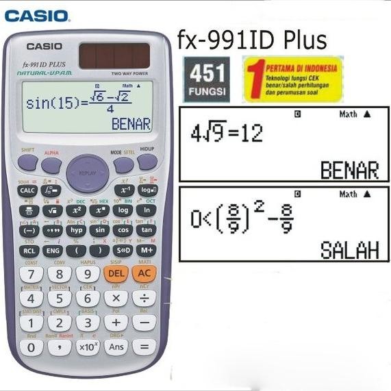 

HOT SALE! CASIO KALKULATOR SCIENTIFIC FX 991 ID PLUS 1ST EDITION 451 FUNGSI