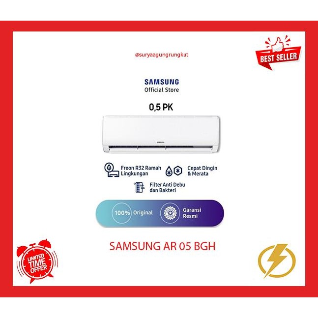 EJ AC SAMSUNG 1/2 PK 350 WATT LOW - AR 05 BGH QASIN