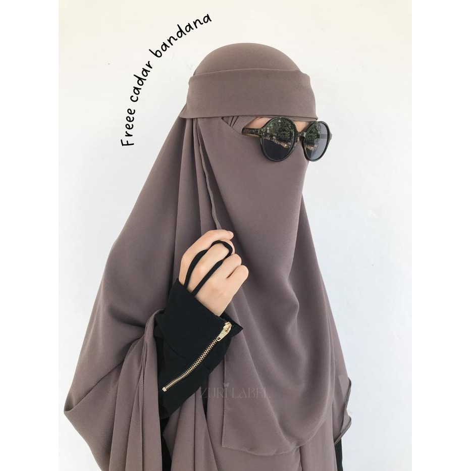 Pilihan- Mahira Khimar Free Cadar Bandana By Zuri Label Ceruti Layer Ceruty Syari