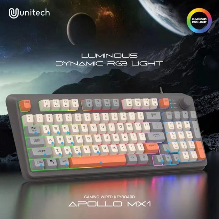 Keyboard Gang Unite APOLLO MX1 Wired USB Memne Keyboard RGB