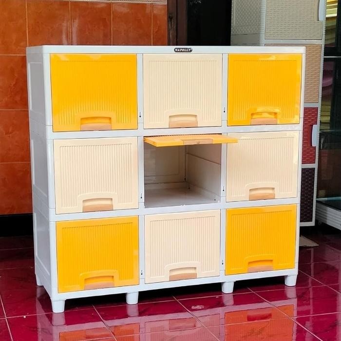 NEW Lemari Plastik Loker Box Napolly Susun 3 (LB 3309)