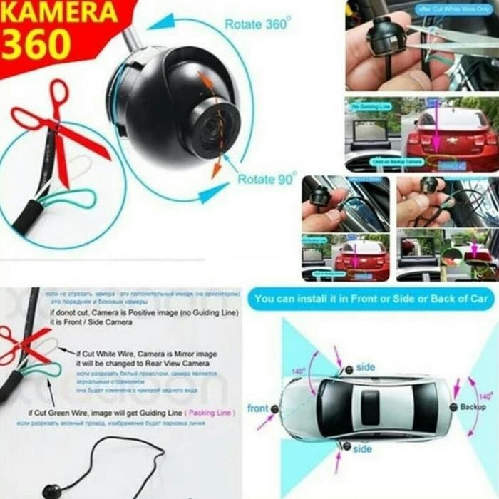 Ready cctv mobil 360 kamera depan belakang kanan kiri luar