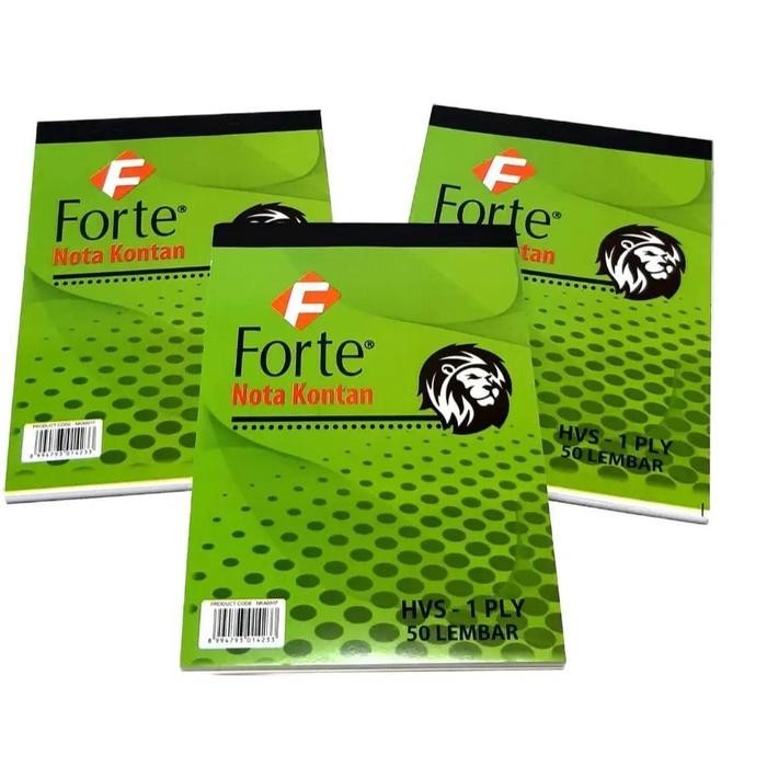 

New Harga Grosir ( 1Packs / 10buku ) Buku Nota Kontan FORTE HVS-1 PLY 50 LEMBAR KECIL