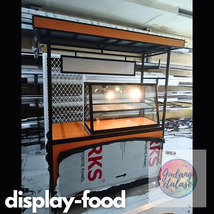 gerobak fried chicken etalase ayam