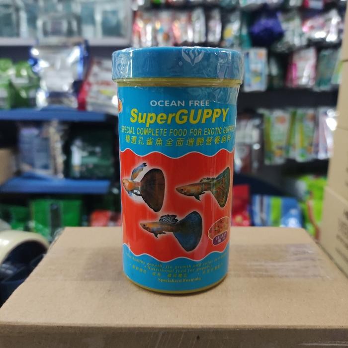 OCEAN FREE SUPER GUPPY MAKANAN IKAN GUPPY 58GR