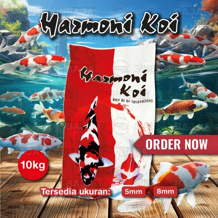HARMONI KOI PAKAN IKAN KOI PAKAN BERKUALITAS PAKAN MURAH PELET IKAN SUPER KOI 10KG
