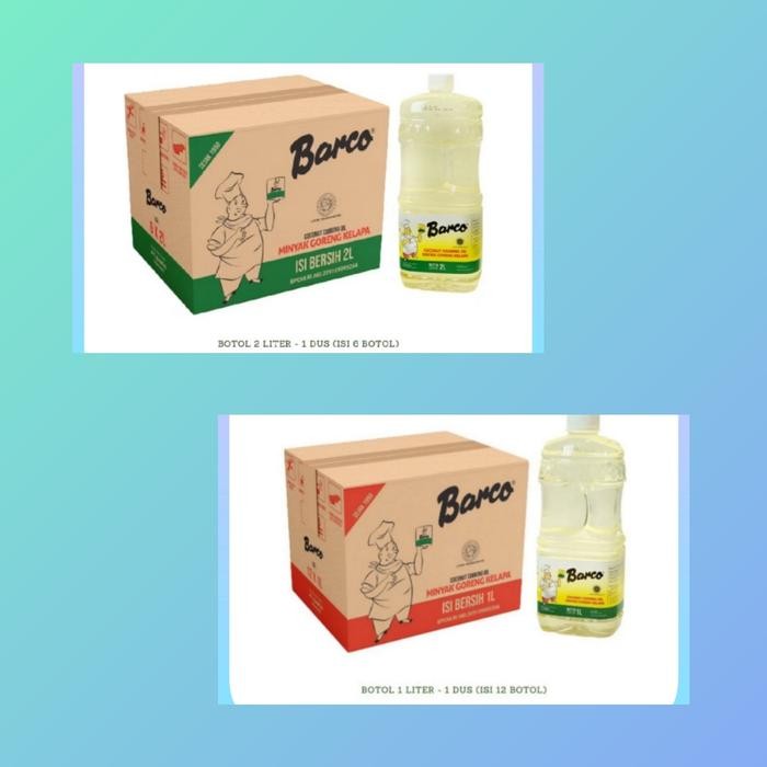 Minyak Goreng Kelapa Barco 1L / 2L Botol (1 dus) best seller