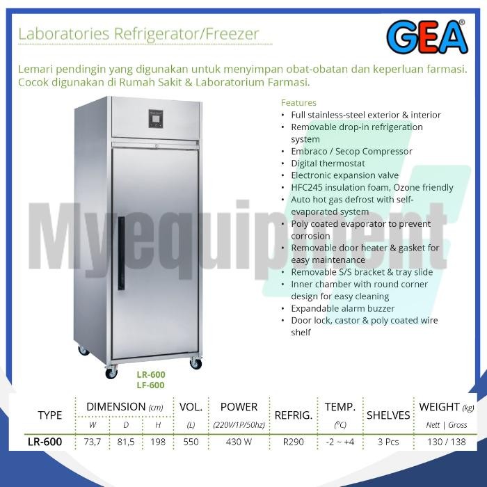 LABORATORIUM CHILLER KULKAS GEA LR 600