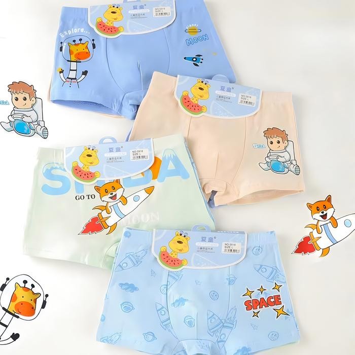 Celana Dalam Anak Laki Laki 2-14 Tahun Boxer Anak Cowok Katun 12 Pcs Import Celana Boxer Anak Laki