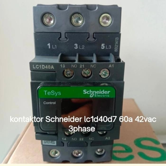 Laris!!! Kontaktor Schneider New Original Lc1D40D7 42Vac 3Phase 60A/Kontaktor Schneider/Kontaktor