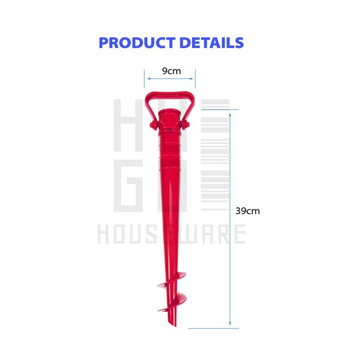 Hugo Kaki Pasak Penyangga Payung Tenda Taman Pantai Promo 