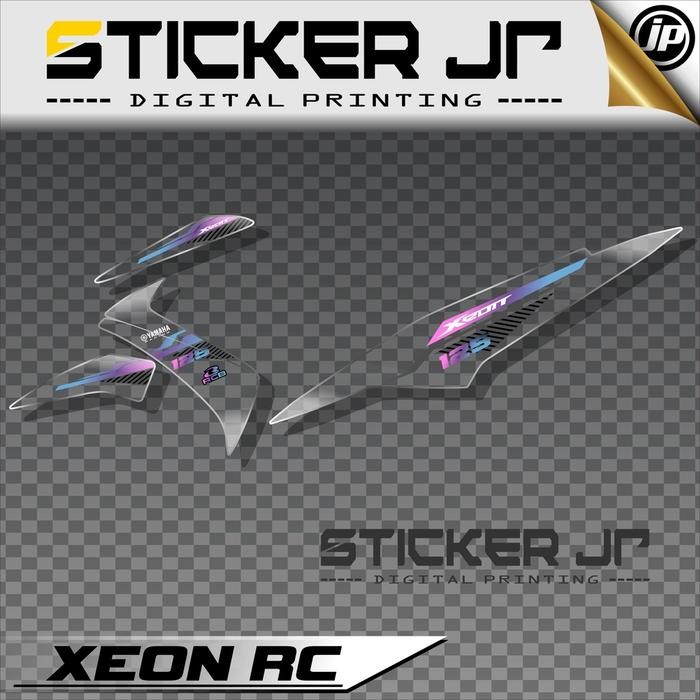 DISKON Sticker Decal Striping Transparan Yamaha Xeon Rc / Stiker XEON RC Aksess Sepeda Motor Sticker