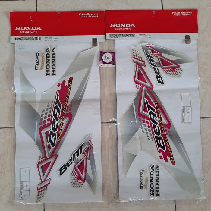 Stiker Striping Polet Beat Karbu Putih 2011 Original AHM