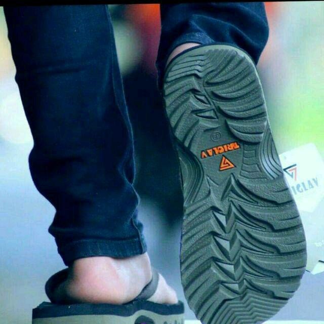 Sandal jepit pria Triglav original,sandal pria wanita,Sandal eiger Sendal Black