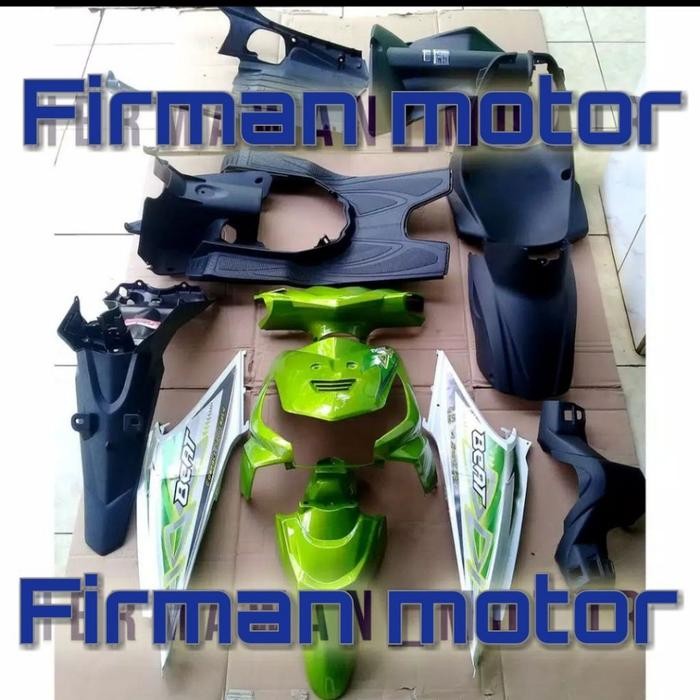 ORIGINAL cover body kasar halus beat karbu 2012 putih-hijau READY STOCK