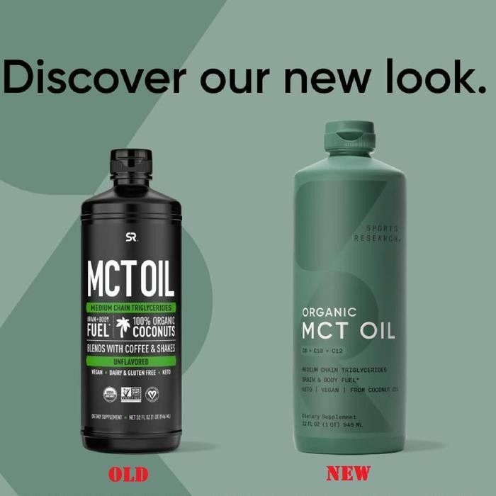 smql- Sports Research, Mct Oil, Unflavored, 16 Fl Oz (473 Ml)