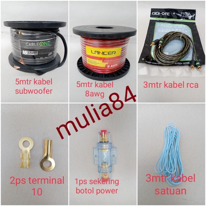 Ready kabel power audio,kabel set power audio subwoofer mobil