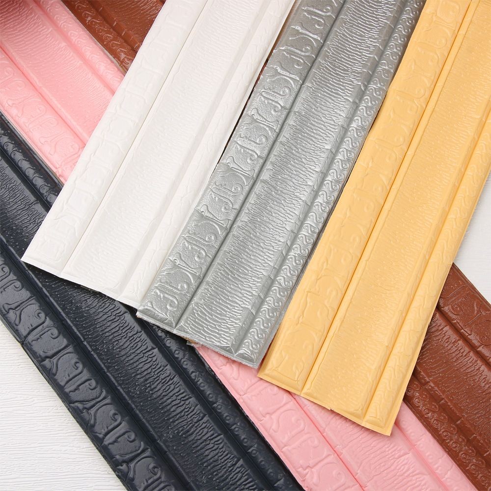 3D Self-adhesive Wall Molding Skirting Line Border Wallpaper Sticker Home Decor DIY Fashion Waterpro