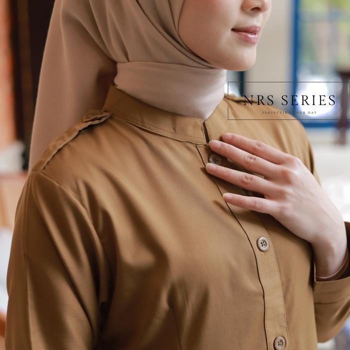 Nrs Series - Baju Pdh Wanita Gamis Pemda Seragam Kerja Kekinian Promo 