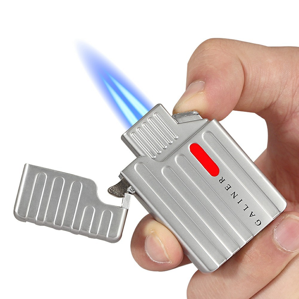 GALINER Cigar Lighter Cutter Set Smoking Accessories Luxury Windproof Butane Gas Torch Lighter Puro 
