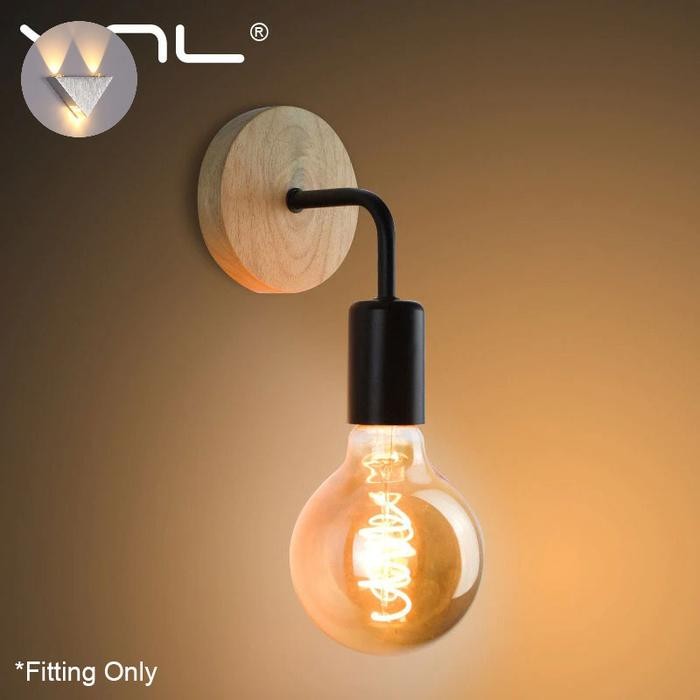 Fitting Lampu Dinding E27 / Lampu Dinding E27 Nordic Retro Style / Fitting Hias Lampu Dinding E27