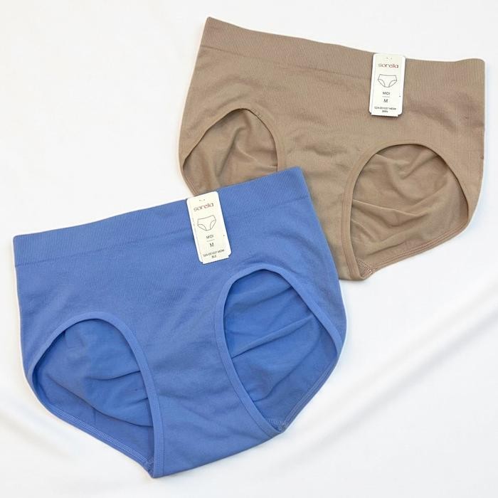 Celana Dalam Wanita SORELLA 051037 Cutting Midi Ukuran M L XL Bahan Nilon Spandex Nyaman & Lembut