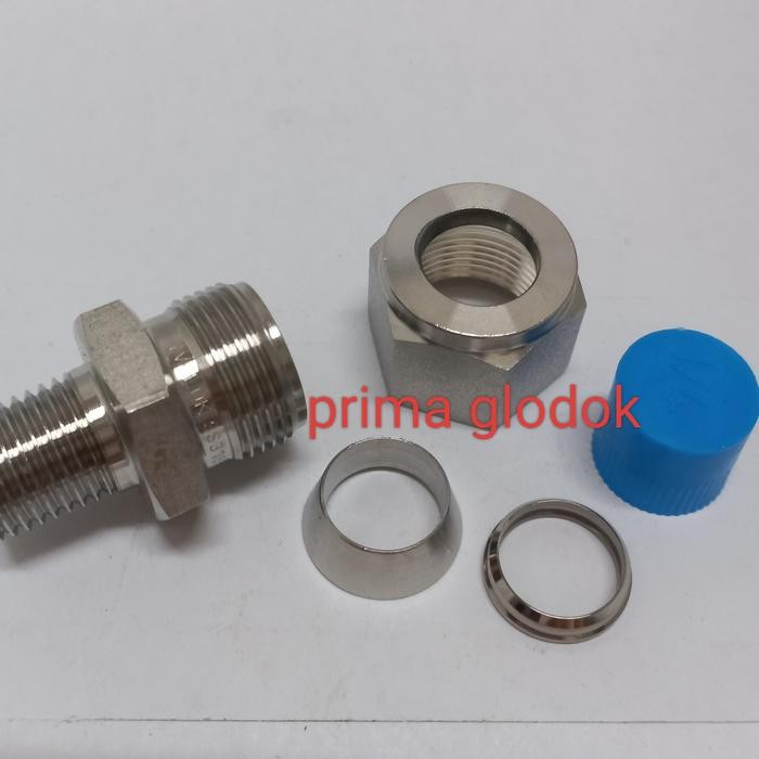 7mu4- Male Connector Ss316 1/2Od X 1/4/V-Lok Connector 1/2Od X 1/4Npt