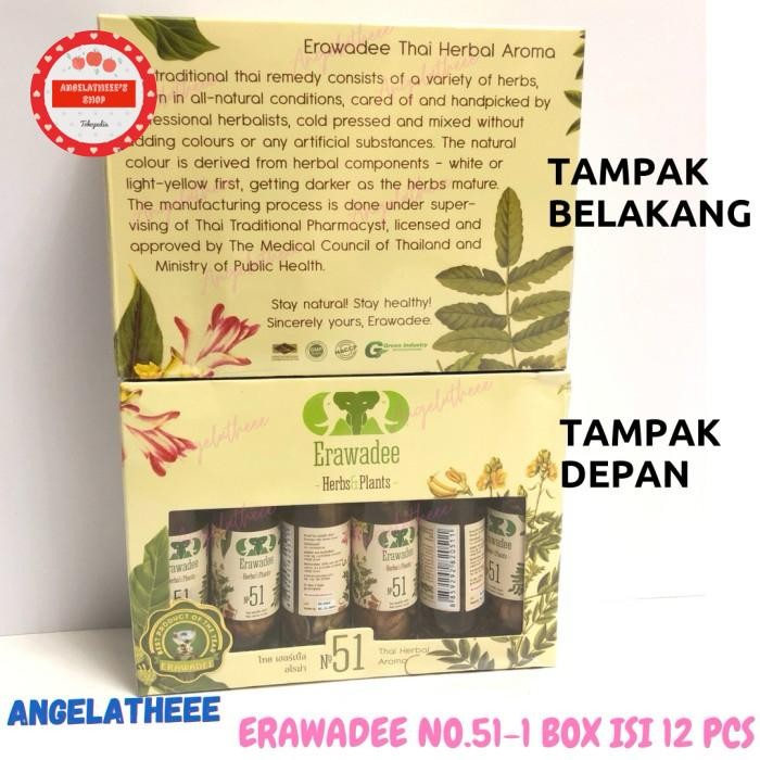 Minyak Angin Erawadee 51 Inhaler Herbal Thailand 1 BOX