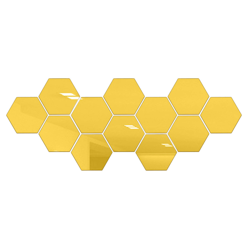 Hexagon Mirror Environmental Protection Acrylic Wall Sticker Background Wall Decoration Mirror Stick