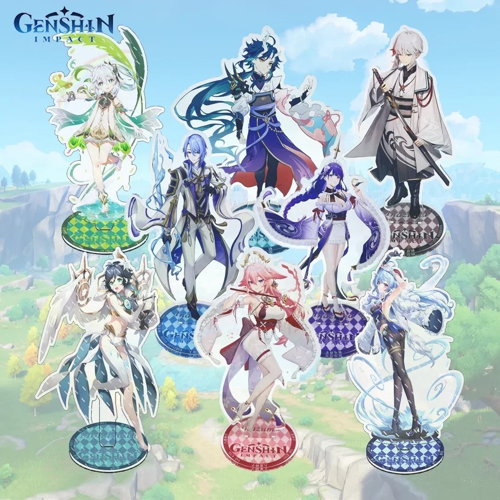 Anime Yuanshen Impact Figure New Acrylic Stand Zhongli Xiao Kaedehara Kazuha Kamisato Ayato Model