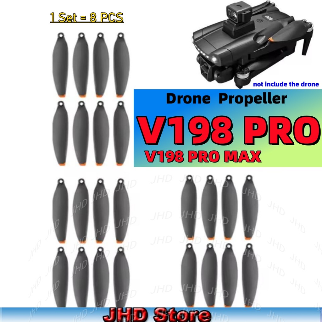 Jhd V198 Pro Drone Propeller For Original V198 Pro Max Drone Spare Paddle V198 Pro Max Drone