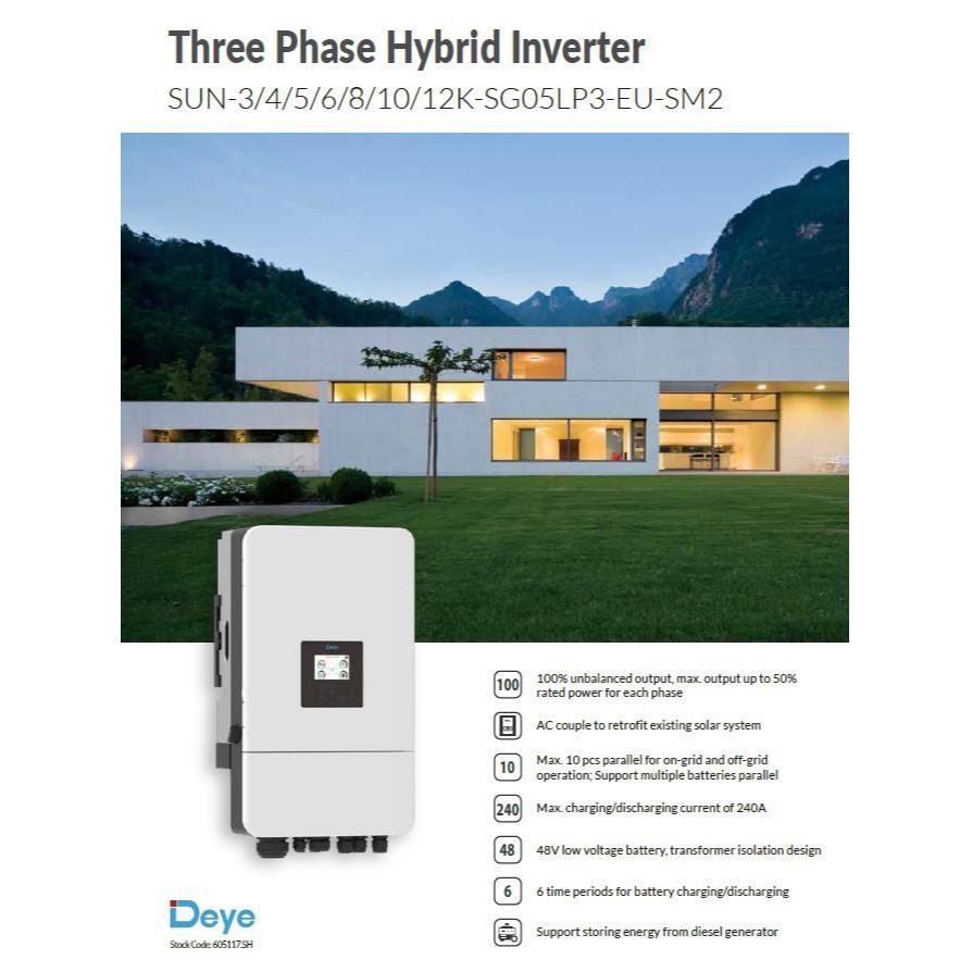 PROMO SPECIAL Deye Inverter 3 Phase Hybrid Inverter 8kW