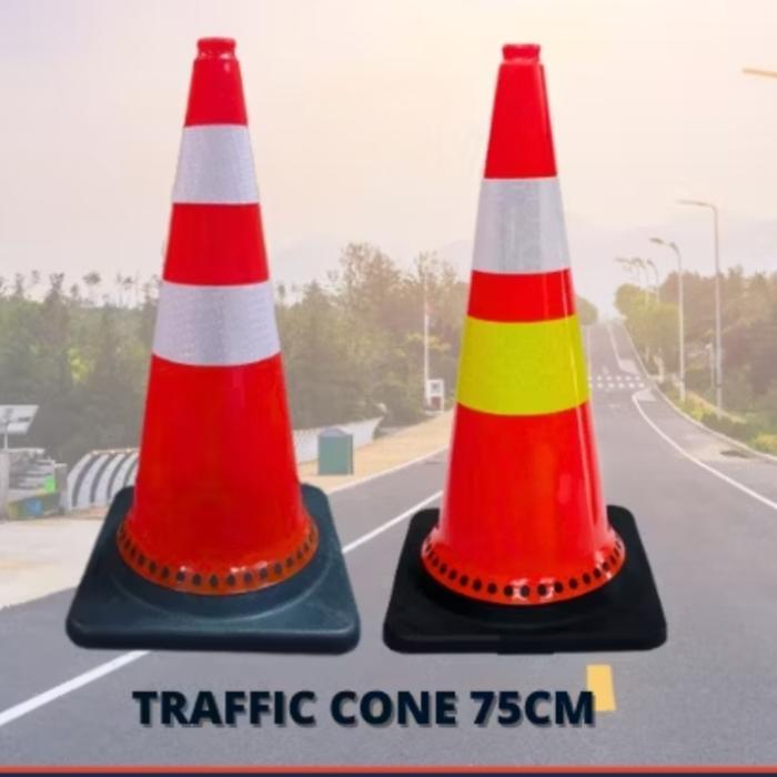 SAFETY CONE TRAFFIC CONE RUBBER 75CM