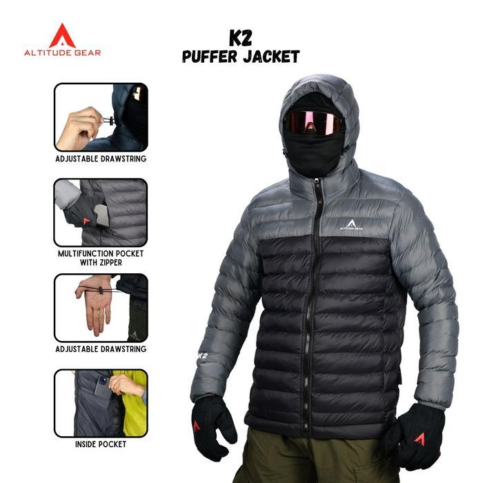TERLARIS Jaket Gunung Puffer Altitude Gear K2 - Jaket Gelembung Musim Dingin READY