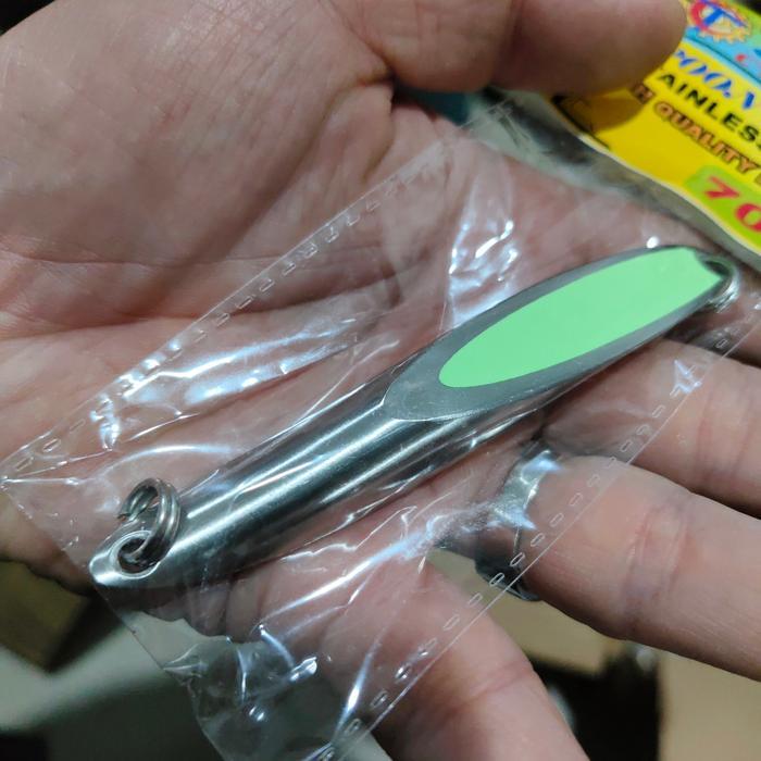 Ready Stok umpan spoon hologram silver stainless spoon tempe spoon pancing 304